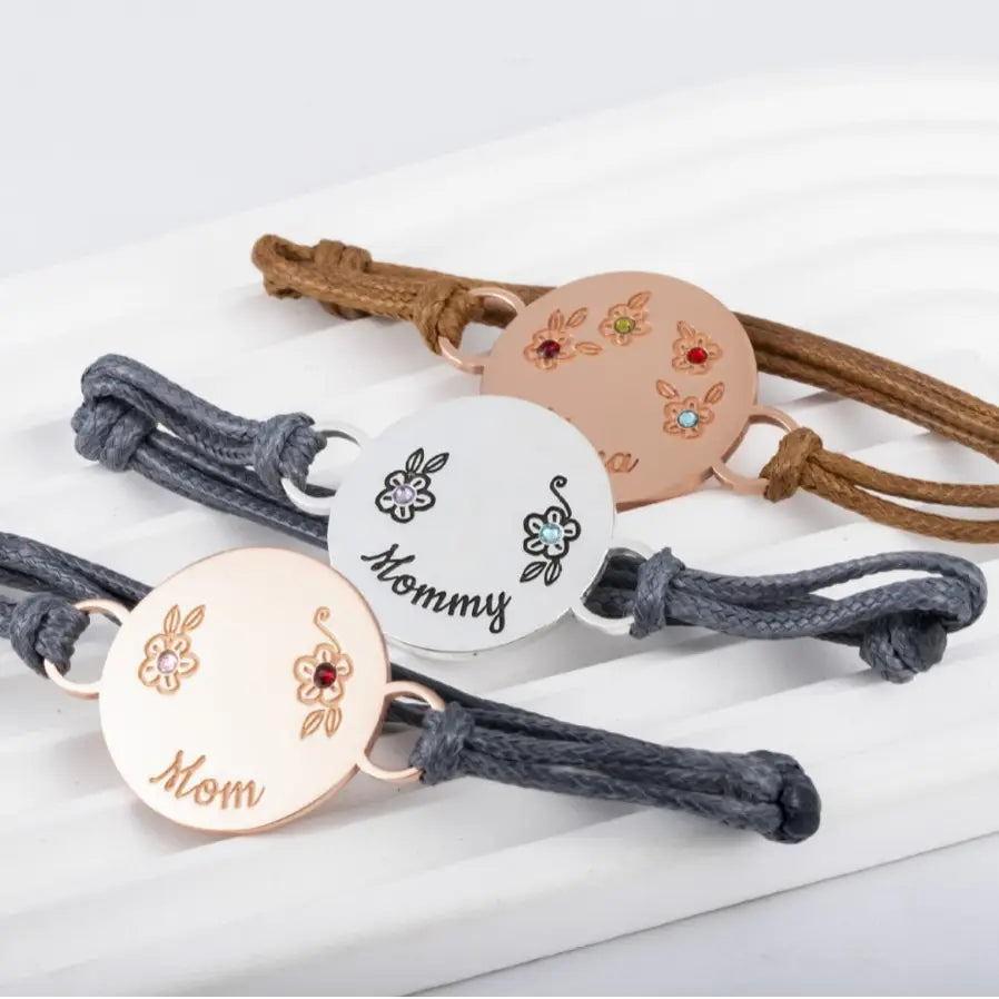 Birth Stone 誕生石 ブレス！パーソナライズされた母の誕生石ブレスレット