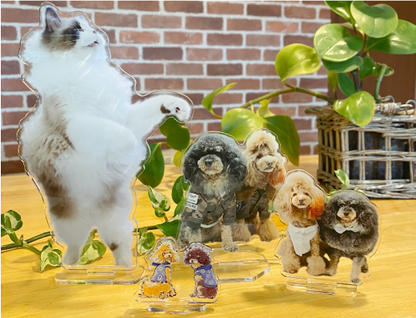 アクリルスタンドカスタム透明装飾お土産誕生日プレゼントペット猫犬キーホルダーアニメキャラクター漫画