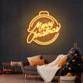 メリークリスマスボールネオンサイン · クリスマスのネオンサイン · 部屋 ネオン ライト - Fallook