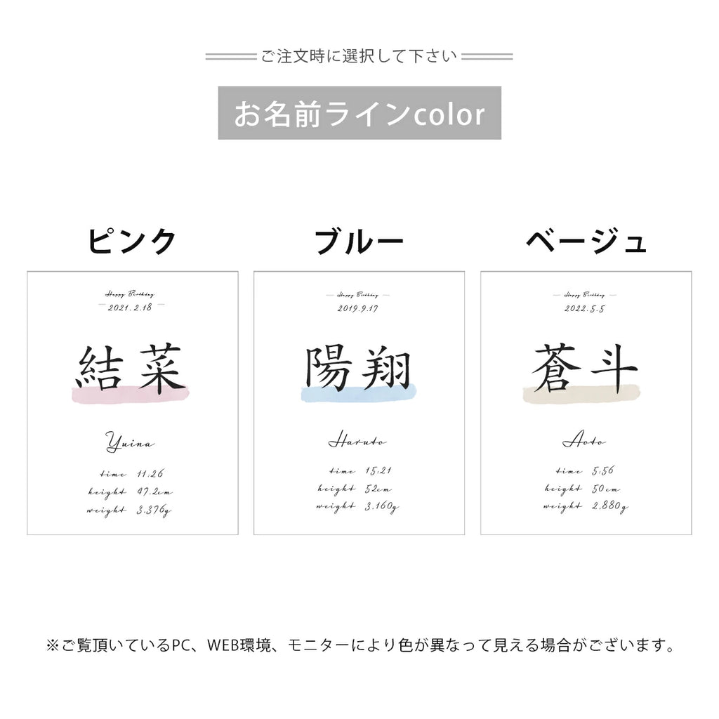 命名書 赤ちゃん  おしゃれ 命名 台紙 オーダー 名前入れ 用紙のみ ニューボーンフォト かわいい 新生児 1歳 A4 プレゼント ギフト