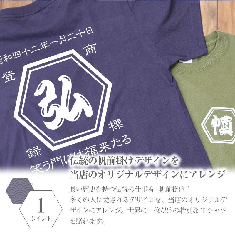 商店風－家族みんなで！商店Ｔシャツメンズサイズ 帆前掛け