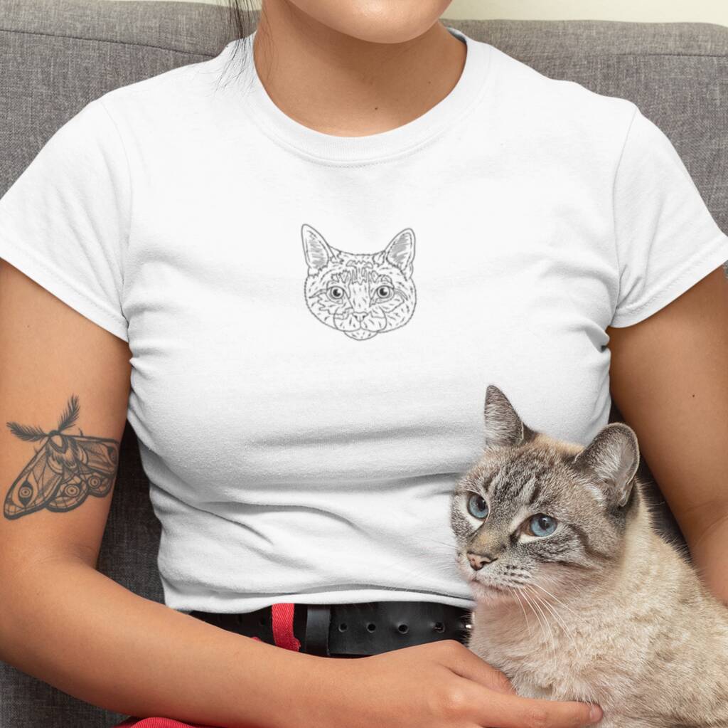 犬·猫 ペットの写真 アバター を入れたカスタマイズされた Ｔシャツ 大きなアバター - Fallook