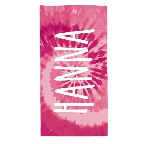 オリジナル名前入りビーチタオル ♪ カラフルなネクタイダイス - Fallook