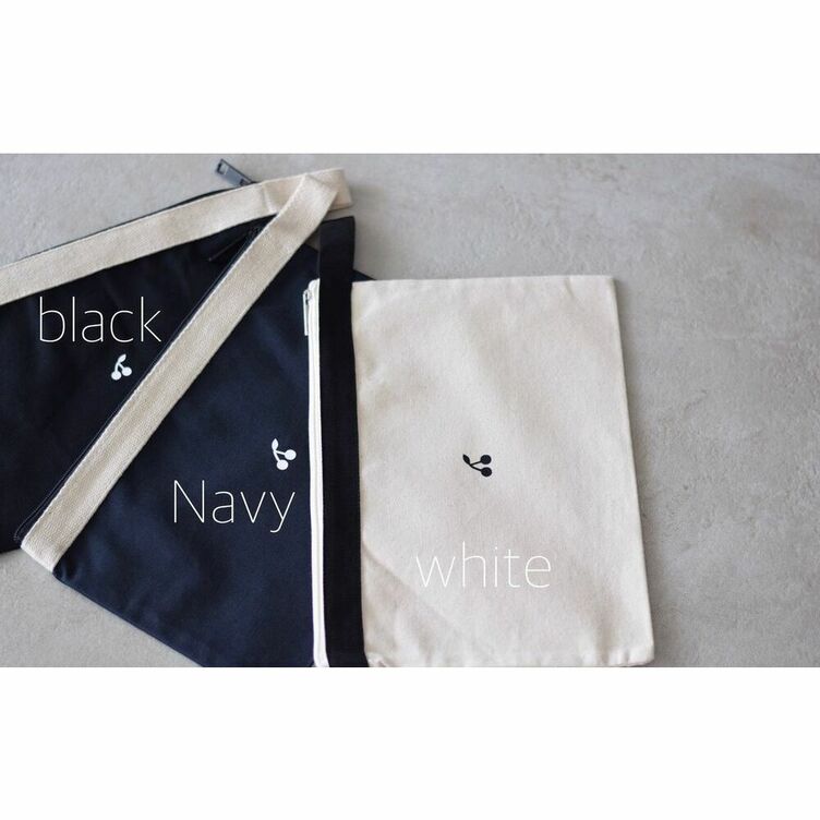 【名入れ＊フラットポーチ】キャンバス オムツポーチ 出産祝い 母子手帳ケース お着替え入れ - Fallook