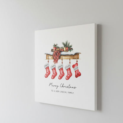❗️パーソナライズされたXmas靴下プリントキャンバス