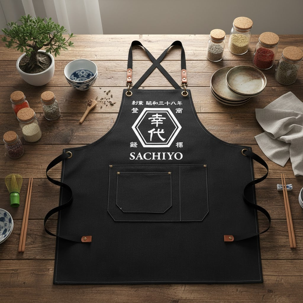 商店風－キャンバス エプロン 前掛け ポケット多数 業務用 多色選択可能