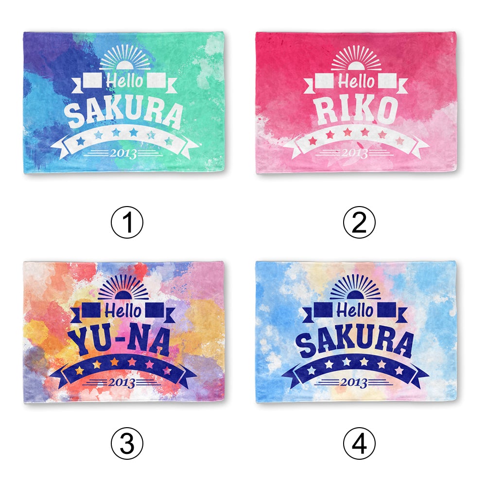 出産祝いに名前と年入りブランケット★ 最高なギフト★ 　Hello - Fallook