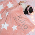 出産祝いに名前入り大判ブランケット★ 最高のギフト★ ピンク - Fallook