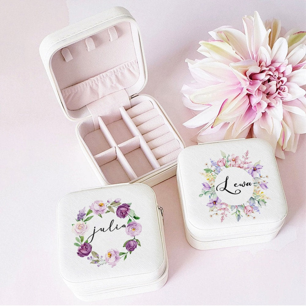 Personalized birth flower accessory storage box♬